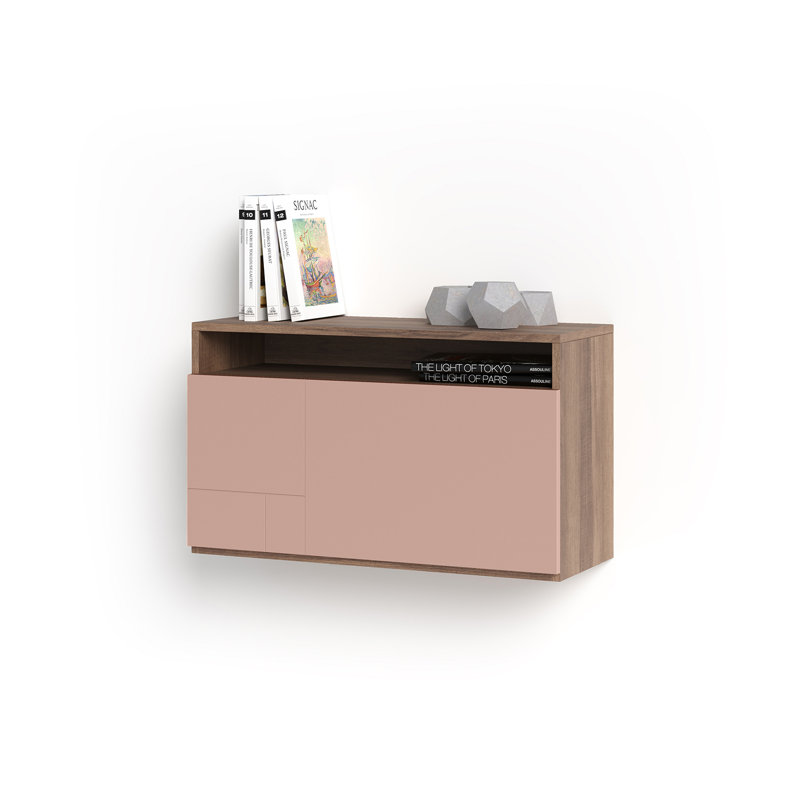 Fryman Floating Desk, Walnut Pink