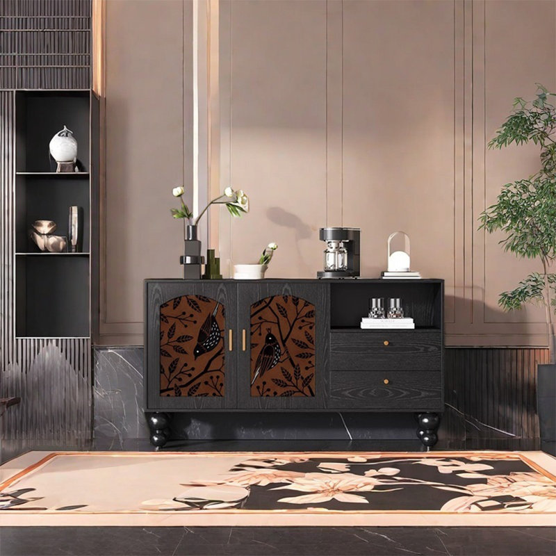 Sideboard with Metal Handles and Large Storage