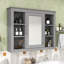 Armoire à pharmacie murale avec porte miroir réfléchissante et tablettes pour le rangement de la salle de bain-1626697174