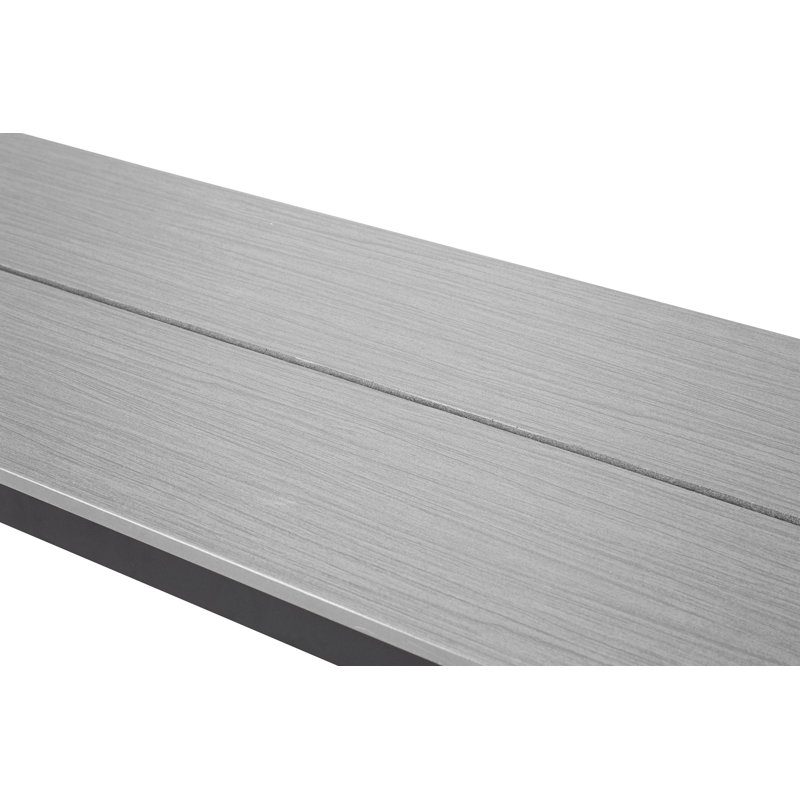 Kellen Powder Coated Aluminium Garden Bench, Grey