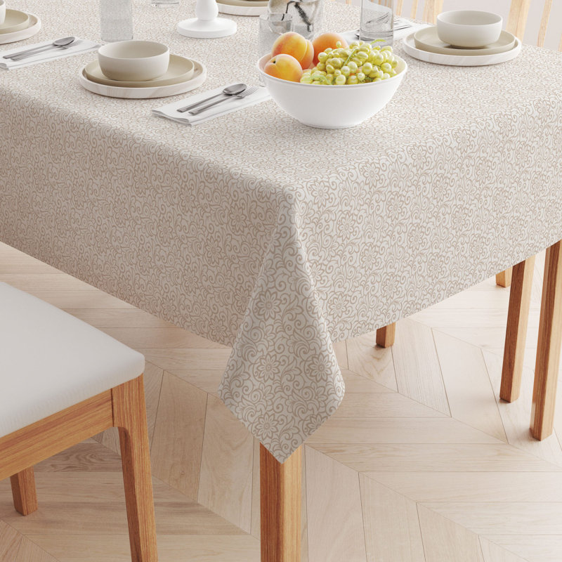 Fabric Textile Products, Inc. Square Tablecloth, 100% Cotton, 60X60", Antique Floral Design