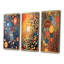 Aboriginal Circular Dot Amber Compositions II - Transitional Art Set Of 3 Pieces-2059621723-2059621722