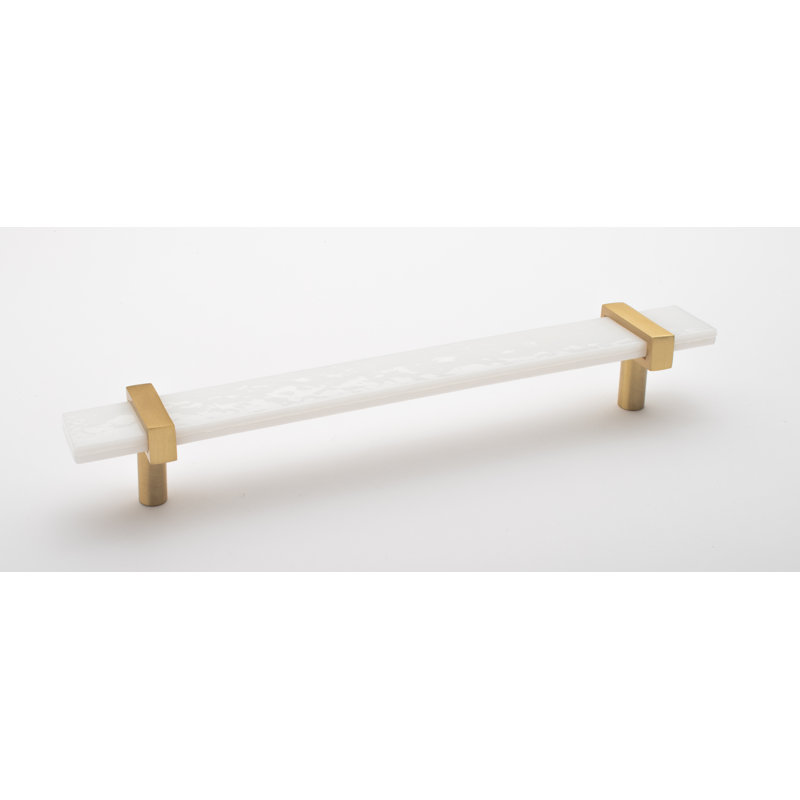 Adjustable 9" Length Bar Pull, Satin Brass/Black, 9"