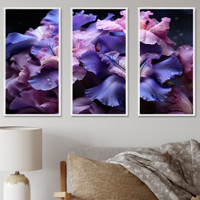 Ensemble de salon Mid-Century iris mauve Serenity Unveilé - Iris