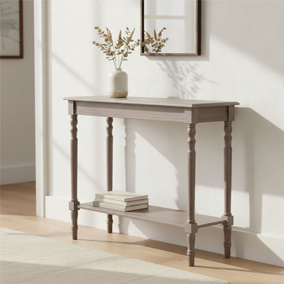 80cm Solid Wood Top Console Table