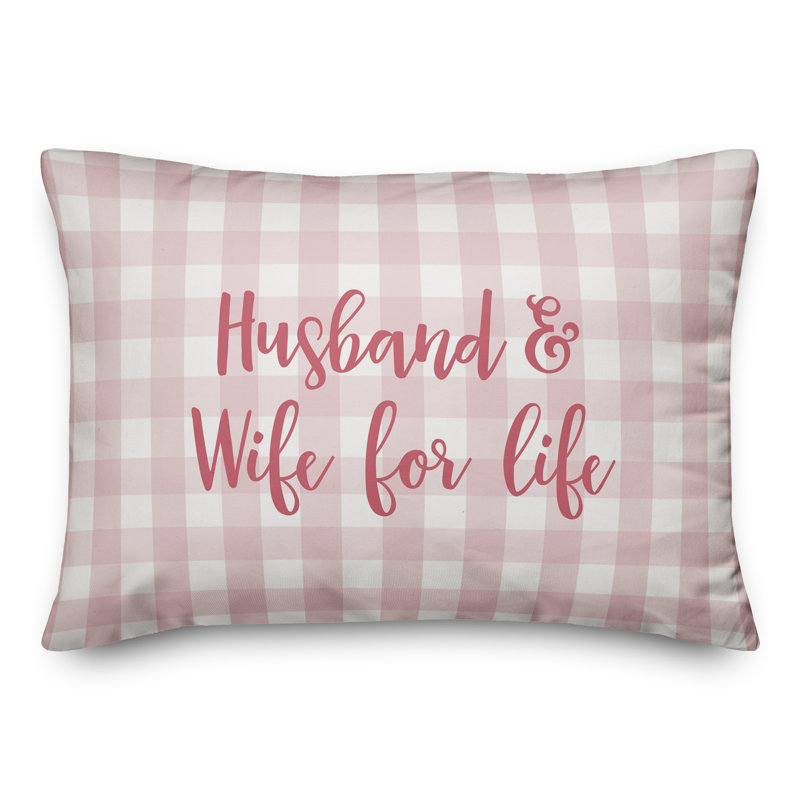  Coussin Husband & Wife For Life, Rose