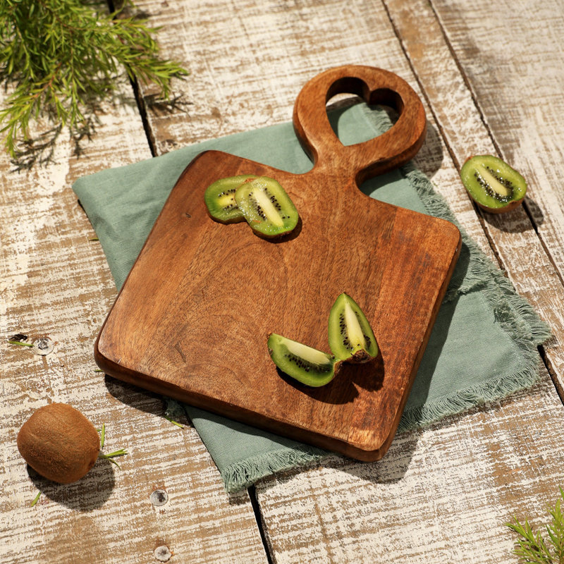Heart-Shaped Wooden Chopping Board
