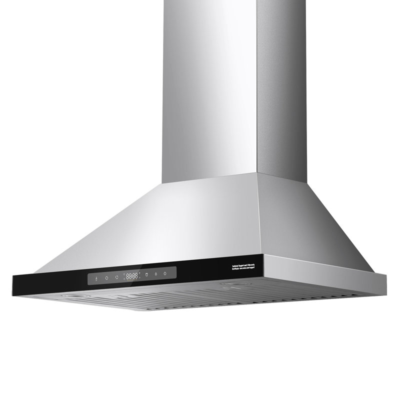 Hotte murale de 30 po pour hotte de cuisine à fixation au plafond 800 CFM et commande tactile