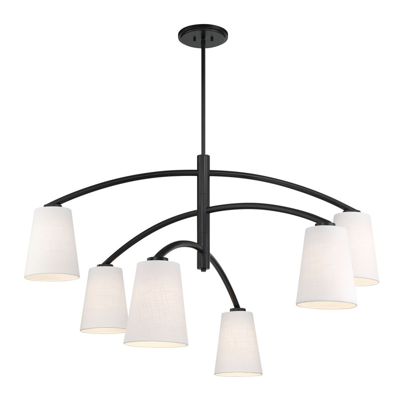 Luminaire suspendu charbon 6 lumières Lyutcho