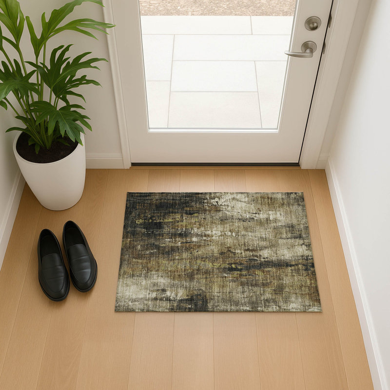 Premium Machine Washable Strinko AMF1683 Modern Rug, Rectangle 1'8" x 2'6"