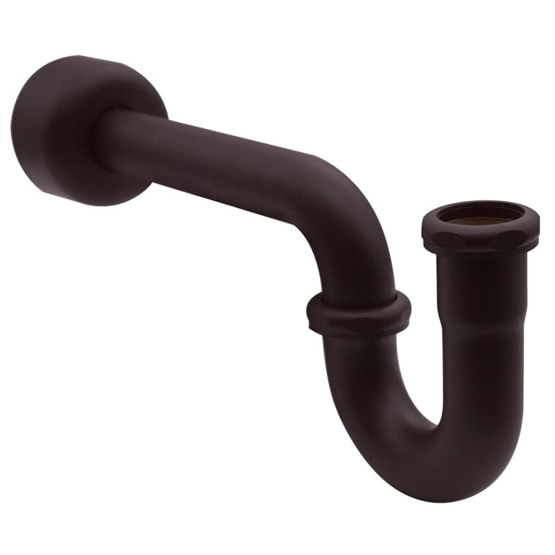 Siphon en P de 1-1 / 2 po x 1-1 / 4 po avec bride haute, Bronze frotté à l'huile