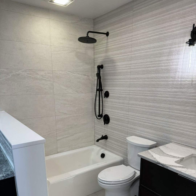 Crete 12'' x 40'' Ceramic Stone Look Wall Tile, Blanco