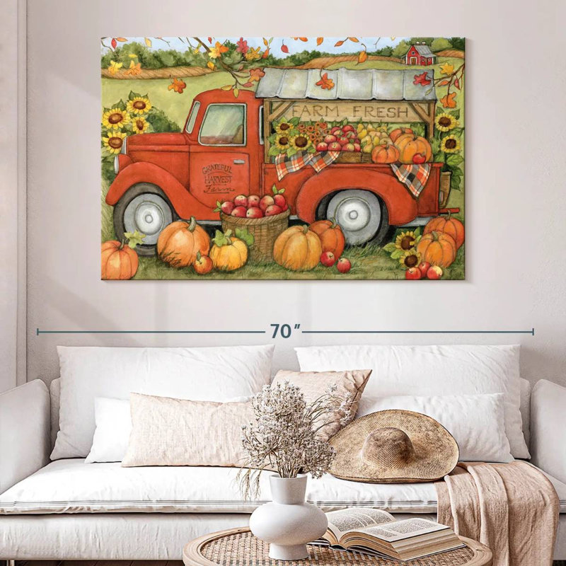 Camion orange Mehar Harvest II, H 34 po x l 51 po
