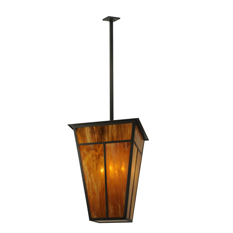 Luminaire suspendu rectangulaire à 6 lumières Mission