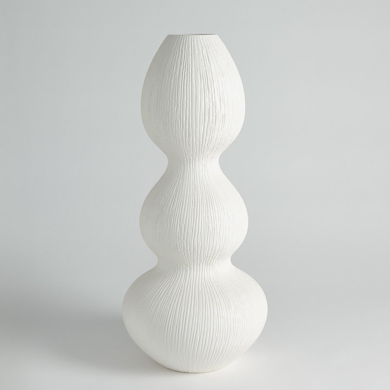 Ceramic Table Vase, White