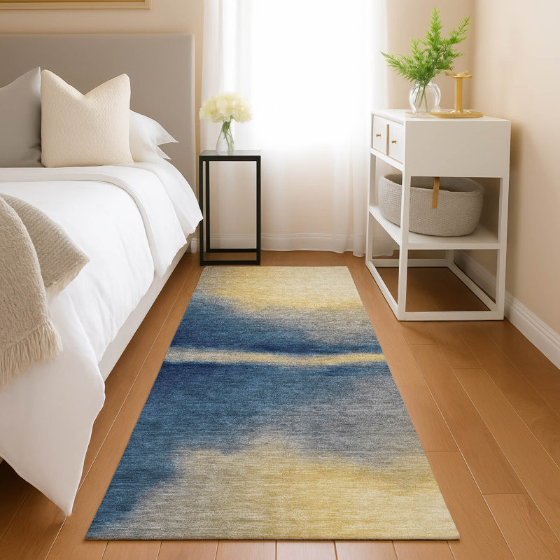 Machine Washable Indoor/Outdoor Lockway ACN2419 Abstract Rug, Runner 2'3" x 7'6"