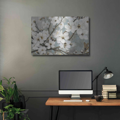 «Cherry Blossoms I BLUE» par James Wiens, art mural en métal