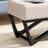 Sophisticated With Upholstery And Elegant Leg Construction Rectangular Faux Wood Soft Button- Seat Chic Design
