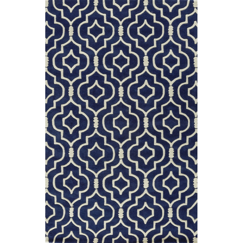 Annabelle Geometric Wool Area Rug, Rectangle 152 x 244 cm