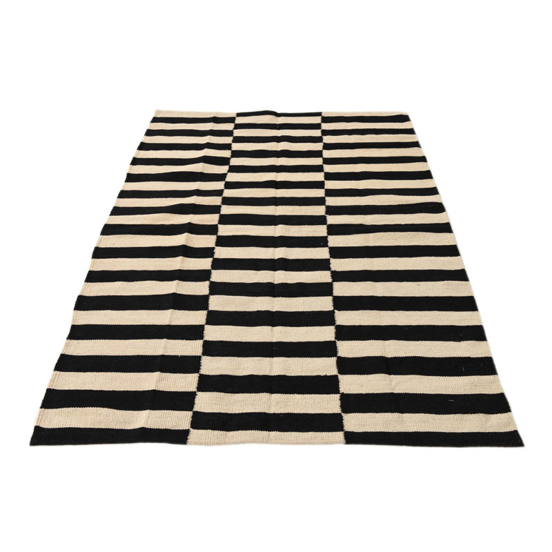 Tapis noir et blanc Orta
