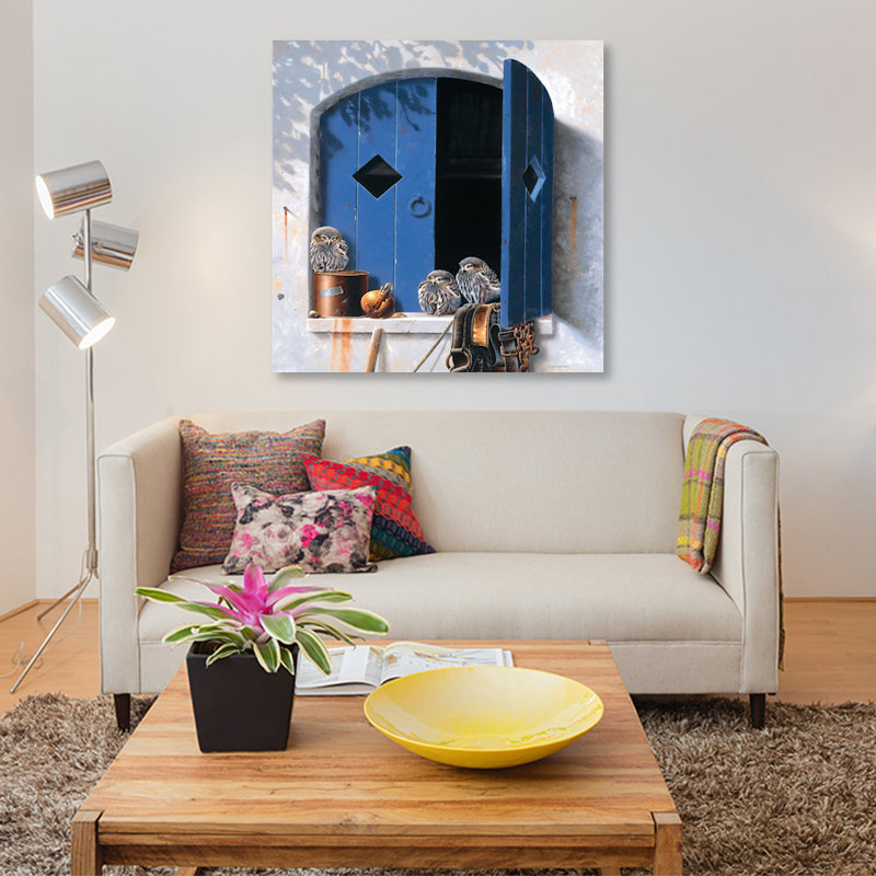 «Visiting Birds I», impression sur toile, H 12 po x l 12 po x P 0,75 po, Toile tendue, Pas de tapis