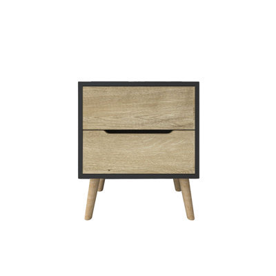 24'' Tall Nightstand With Wooden Legs