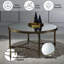 Table basse d'intérieur, table d'appoint en métal