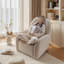 Fauteuil inclinable pivotant en lin et coton Modern Living