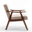 Chaise d'appoint avec revêtement en microfibre et structure en bois massif, mobilier de salon Mid-Century moderne classique pour sièges supplémentaires-1928378264