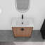Meuble-lavabo simple avec plateau en céramique 30,01 po Sholah