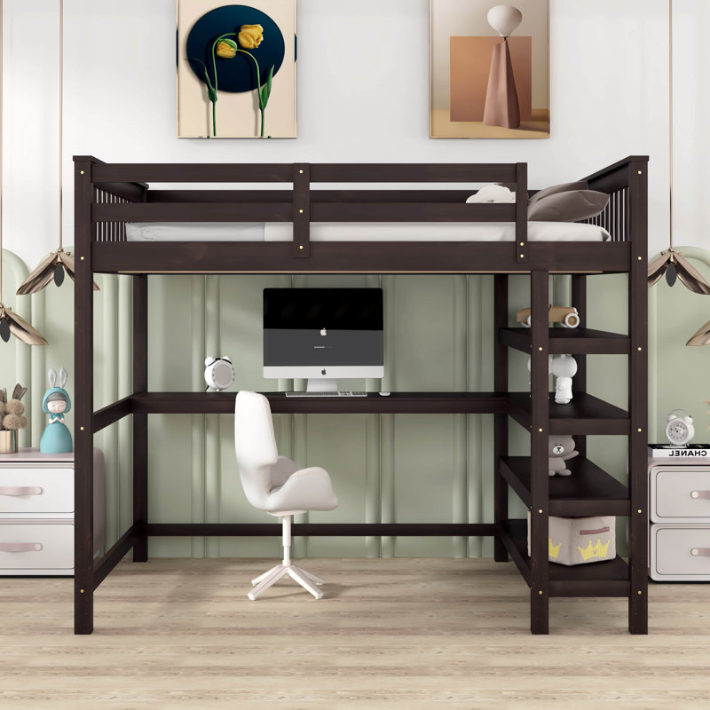 Fadia Kids Full Loft Bed, Espresso