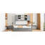 Lit de jour en bois pleine grandeur avec lit gigogne simple, armoire et tablette tout-en-un, gris-681961131-681961133