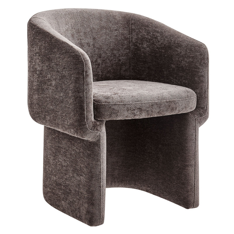 Verity Chenille Dining Armchair, Chocolate Brown