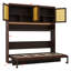 Lit escamotable simple avec armoire, lit pliant peu encombrant avec éclairage et port USB-1396207976