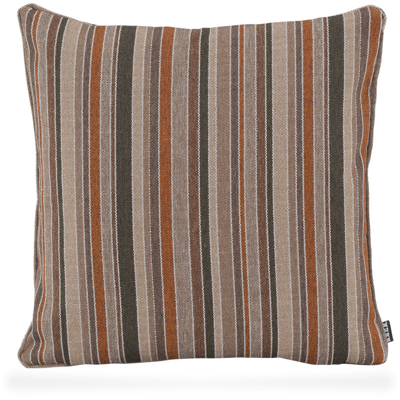 Inca Striped Square Cushion, Brown