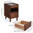 Solid Wood Compact Nightstand with Ample Storage