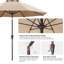 Parasol de marché en oléfine 9 'avec inclinaison et manivelle-1188038520