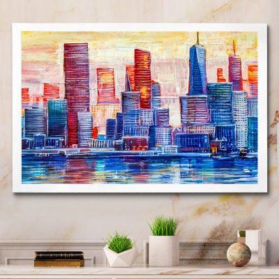 «Abstract Nyc Skyscrapers», peinture sur toile