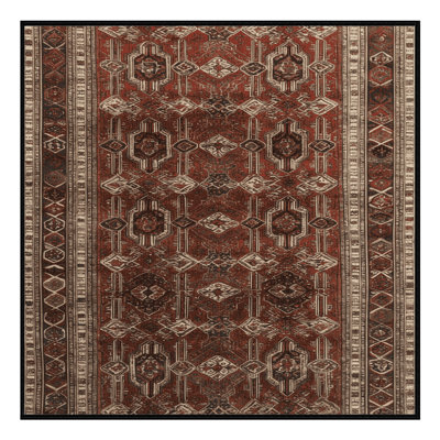 Machine Washable Persian Brown Area Rug