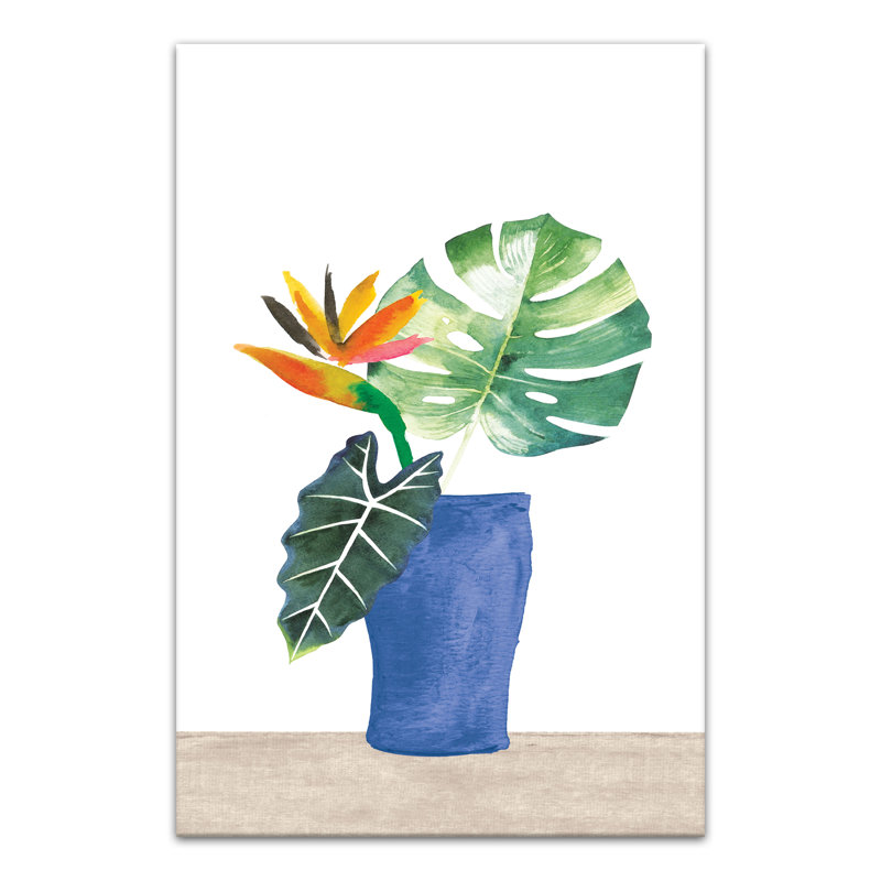 Oiseaux du paradis sur toile, H 36 po x l 24 po x P 1,25 po
