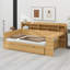Lit de jour avec tablettes de rangement, lit multifonctionnel avec deux tiroirs de rangement et bureau d'étude-2064660034