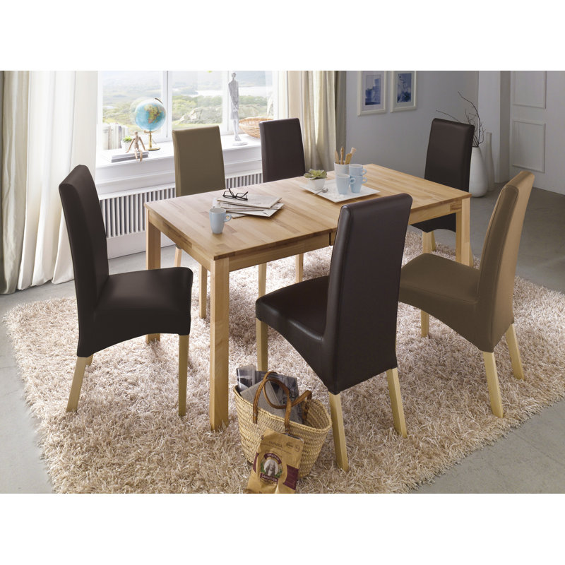 Crotty Beech Solid Wood Dining Table, 76cm H x 110cm W x 70cm D