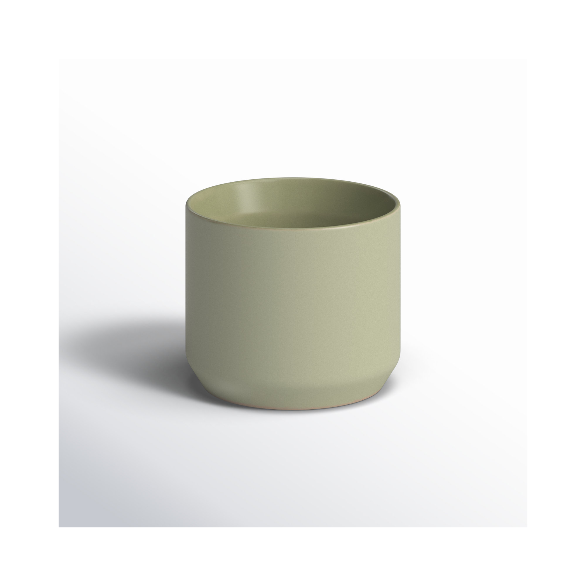 Parsons Handmade Ceramic Pot Planter, 2.75" H x 3.25" W x 3.25" D, Green