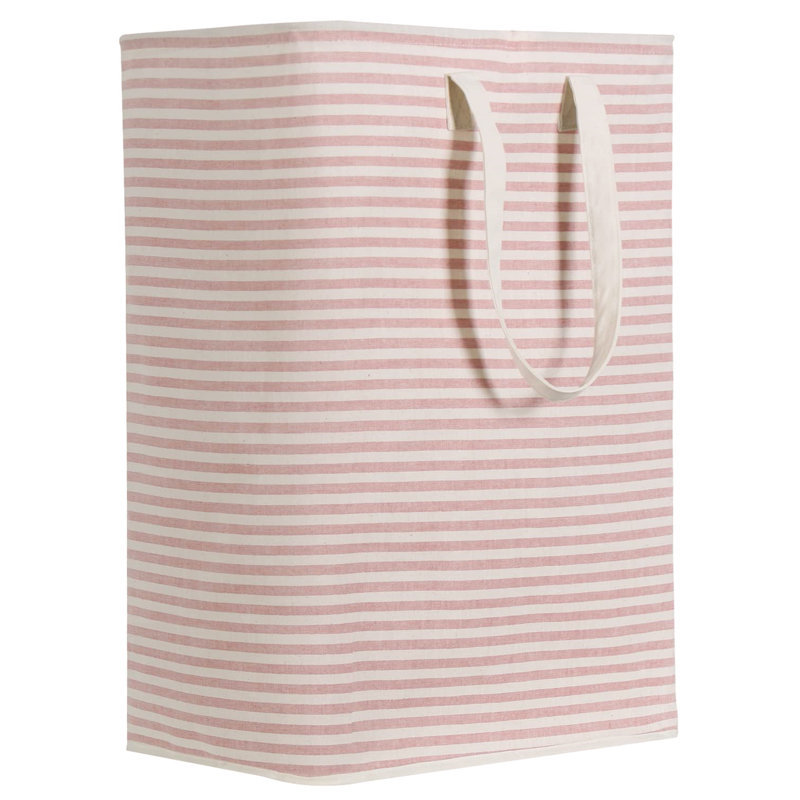 Laundry Basket with Handles, Pink