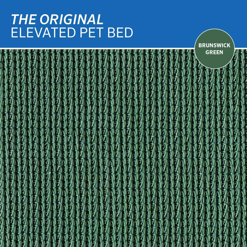 Small Brunswick Green Elevated Orthopedic Outdoor Pet Bed