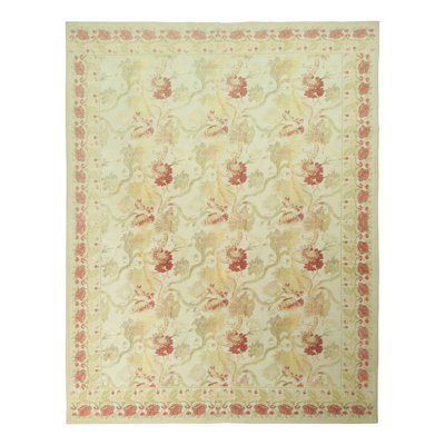 Rug & Kilim’S Contemporary Floral Relief Rug In Cream And Gold Tones
