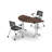 Herefordshire 2 Person Conference Meeting Table with 2 Chairs Complete Set