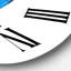 Vibrant Blue Butterfly - Modern wall clock-60282055