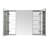 Royale 40" W x 36" H x 5" D Medicine Cabinet with Electrical Outlets, Defogger, Adjustable LED 3X Magnifying Mirror.-92383606
