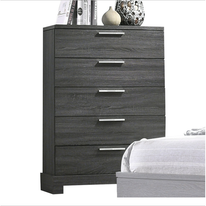 Commode en chêne gris Lantha